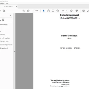 John Deere H414 Skördaraggregat INSTRUKTIONSBOK F074204 - PDF DOWNLOAD