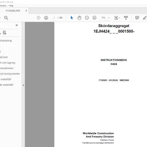 John Deere H424 Skördaraggregat INSTRUKTIONSBOK F720083 - PDF DOWNLOAD