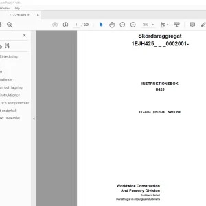 John Deere H425 Skördaraggregat INSTRUKTIONSBOK F722914 - PDF DOWNLOAD
