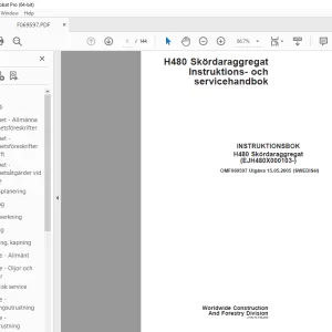 John Deere H480 Skordaraggregat INSTRUKTIONSBOK OMF069597 PDF