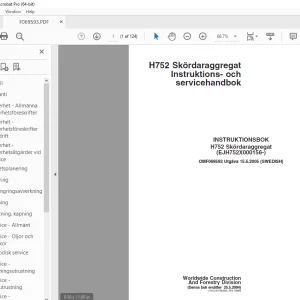 John Deere H752 Skordaraggregat INSTRUKTIONSBOK OMF069593 - PDF DOWNLOAD