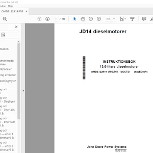 John Deere JD14 dieselmotorer INSTRUKTIONSBOK OMDZ122919 - PDF DOWNLOAD