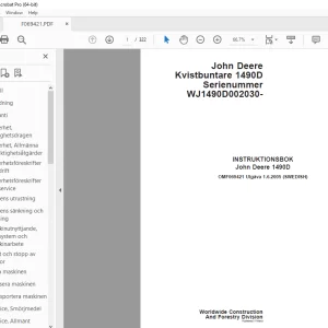 John Deere Kvistbuntare 1490D INSTRUKTIONSBOK OMF069421 - PDF DOWNLOAD