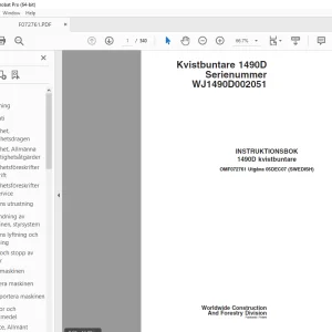 John Deere Kvistbuntare 1490D INSTRUKTIONSBOK OMF072761 - PDF DOWNLOAD