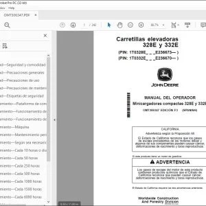 John Deere Minicargadoras 328E y 332E MANUAL DEL OPERADOR PDF