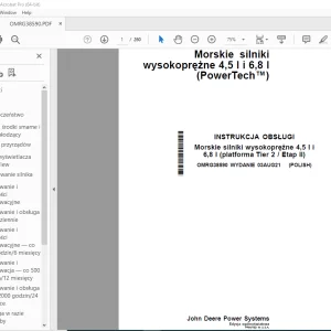 INSTRUKCJA OBSŁUGI John Deere Silniki 4,5L & 6,8L PDF