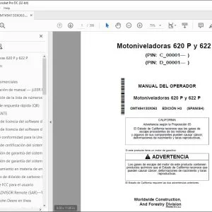 John Deere Motoniveladoras 620 P y 622 P MANUAL DEL OPERADOR PDF