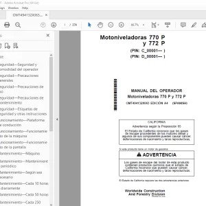 John Deere Motoniveladoras 770 P y 772 P MANUAL DEL OPERADOR PDF