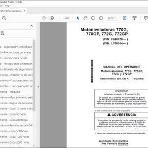 Manual de Operación John Deere 770G 770GP 772G 772GP PDF