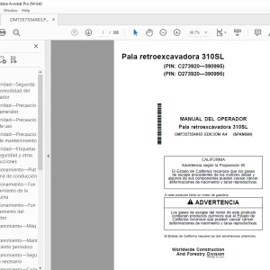 John Deere Pala retroexcavadora 310SL MANUAL DEL OPERADOR - PDF DOWNLOAD