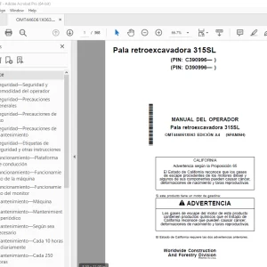 John Deere Pala retroexcavadora 315SL MANUAL DEL OPERADOR PDF