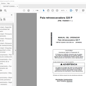 John Deere Pala retroexcavadora 320 P MANUAL DEL OPERADOR PDF