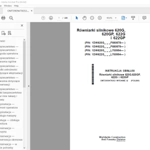 John Deere Równiarki silnikowe 620G,620GP, 622G i 622GP INSTRUKCJA OBSŁUGI PDF