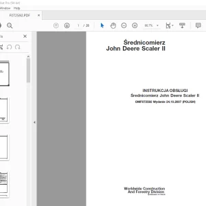 John Deere Scaler II INSTRUKCJA OBSŁUGI OMF072592 - PDF DOWNLOAD