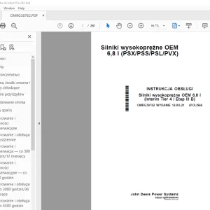 John Deere Silniki wysokoprężne OEM 6,8 l INSTRUKCJA OBSŁUGI PDF