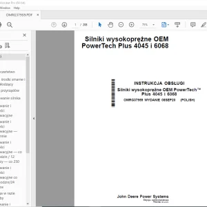 John Deere PowerTech Plus 4045 i 6068 INSTRUKCJA OBSŁUGI PDF
