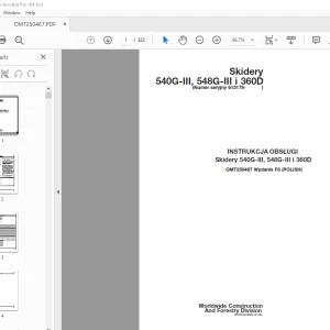 John Deere 540G-III, 548G-III i 360D INSTRUKCJA OBSŁUGI OMT250467 PDF