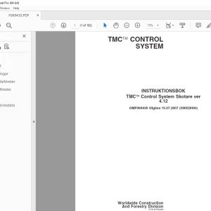 John Deere TMC Control System Skotare ver 4.12 INSTRUKTIONSBOK PDF