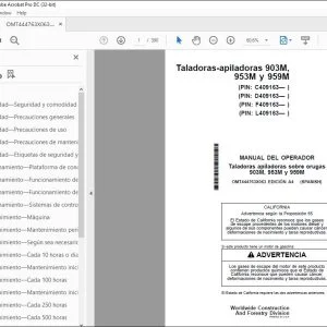 John Deere sobre orugas 903M, 953M y 959M MANUAL DEL OPERADOR PDF