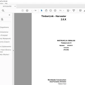 John Deere TimberLink Harvester 2.0.X INSTRUKCJA OBSŁUGI F675336 PDF
