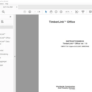 John Deere TimberLink Office ver. 1.0 INSTRUKTIONSBOK OMF071741 PDF