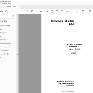 John Deere TimberLink Skördare 2.0.X INSTRUKTIONSBOK F076804 PDF