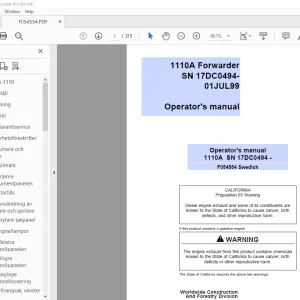 John Deere Timberjack 1110 Instruktions Och Servicehandbok PDF