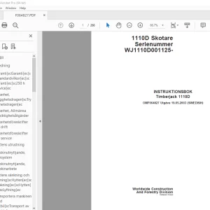 John Deere Timberjack 1110D INSTRUKTIONSBOK OMF064827 - PDF DOWNLOAD