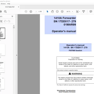 John Deere Timberjack 1410 Skotare Instuktions och servicehandbok PDF