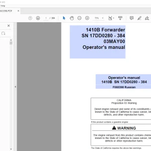 John Deere Timberjack 1410B Форвардер Руководство по эксплуатации PDF