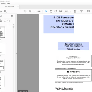 John Deere Timberjack 1710B Skotare Instuktions och servicehandbok PDF