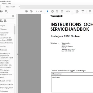 John Deere Timberjack 810C Skotare Instuktions och servicehandbok PDF