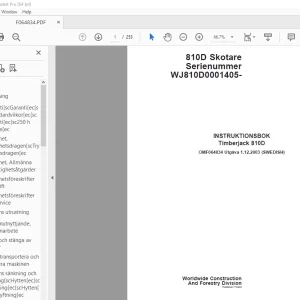 John Deere Timberjack 810D INSTRUKTIONSBOK OMF064834 - PDF DOWNLOAD