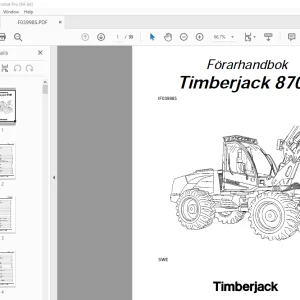 John Deere Timberjack 870B Förarhandbok lF039985 - PDF DOWNLOAD