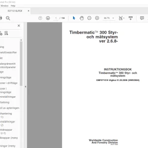 John Deere Timbermatic 300 Styroch ver 2.6.8- INSTRUKTIONSBOK PDF