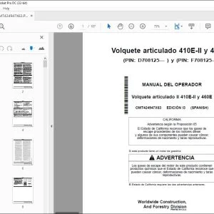 John Deere Volquete 410E-II y 460E MANUAL DEL OPERADOR PDF