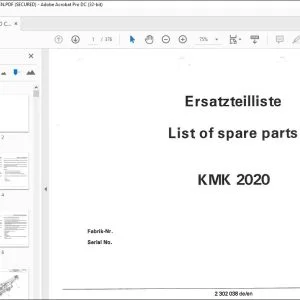 KRUPP KMK 2020 Truck Crane Parts Manual 2302038 EN_DE - PDF DOWNLOAD