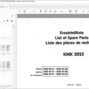 KRUPP KMK 2025 Truck Crane Parts Manual 2084427 EN_DE_FR - PDF DOWNLOAD