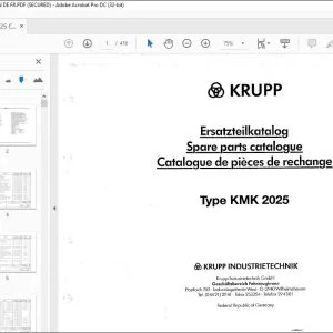 KRUPP KMK 2025 Truck Crane Parts Manual EN_DE_FR - PDF DOWNLOAD