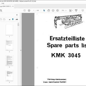 KRUPP KMK 3045 Truck Crane Parts Manual 1991 EN_DE - PDF DOWNLOAD