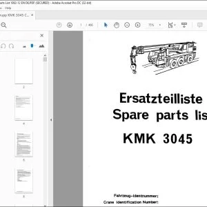 KRUPP KMK 3045 Truck Crane Parts Manual 2287776 EN_DE - PDF DOWNLOAD