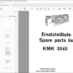 KRUPP KMK 3045 Truck Crane Parts Manual EN_DE - PDF DOWNLOAD