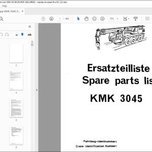 KRUPP KMK 3045 Truck Crane Parts Manual EN_DE - PDF DOWNLOAD