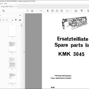 KRUPP KMK 3045 Truck Crane Parts Manual EN_DE - PDF DOWNLOAD
