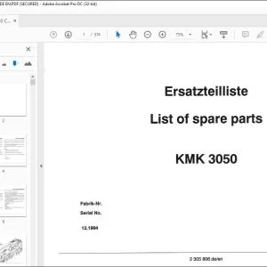 KRUPP KMK 3050 Truck Crane Parts Manual 2305806 EN_DE - PDF DOWNLOAD