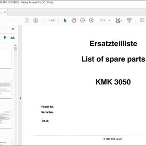 KRUPP KMK 3050 Truck Crane Parts Manual 3003030 EN_DE - PDF DOWNLOAD