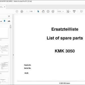 KRUPP KMK 3050 Truck Crane Parts Manual 3003030 EN_DE - PDF DOWNLOAD