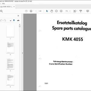 KRUPP KMK 4055 Truck Crane Parts Manual - PDF DOWNLOAD