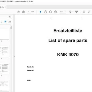 KRUPP KMK 4070 Truck Crane Parts Manual 1991-06 EN_DE - PDF DOWNLOAD