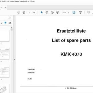 KRUPP KMK 4070 Truck Crane Parts Manual 2301066 EN_DE - PDF DOWNLOAD